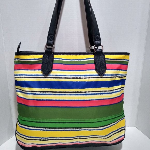 Dana Buchman Striped Tote Bag - Picture 4 of 13
